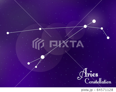 Aries constellation. Starry night sky. Cluster of Aries constellation. Starry night sky. Cluster of 64571128