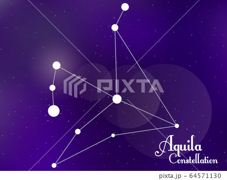 Aquila constellation. Starry night sky. Cluster of 64571130
