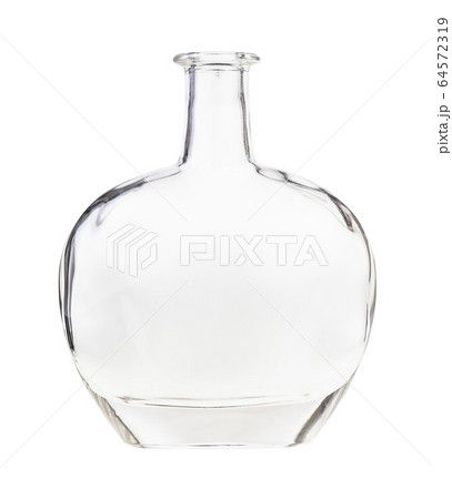 empty clear cognac bottle isolated on white 64572319