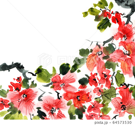 Watercolor blossom tree Watercolor blossom tree 64573530