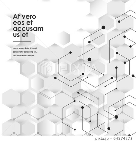 Hexagons connect background and abstract science design. Vector illustration Hexagons connect background and abstract science design. Vector illustration 64574273