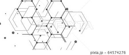 Abstract geometric background with connect hexagons 64574276