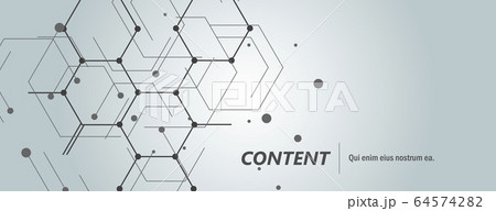 Geometric lines and dots pattern. Modern hexagons and cells background. Connection vector illustration Geometric lines and dots pattern. Modern hexagons and cells background. Connection vector illustration 64574282