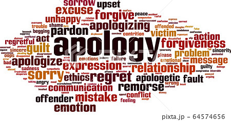Apology word cloud 64574656