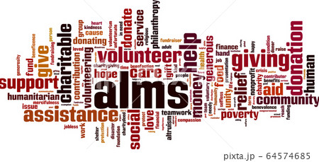 Alms word cloud Alms word cloud 64574685