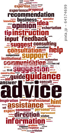 Advice word cloud 64574699