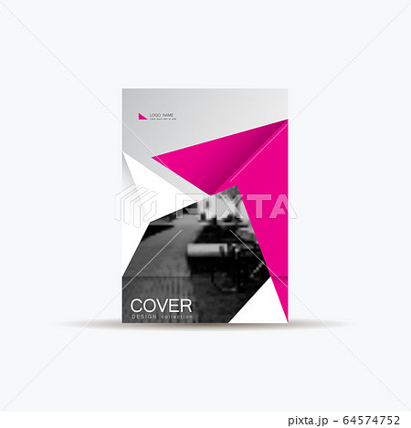 Business Cover Template Brochure, Annual Report, Booklet in A4. Vector Triangular Geometric Shapes 64574752