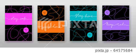 Abstract color creativ brochure design. Set of templates, cards, covers, posters, banners. Bright meandering curves. Abstract color creativ brochure design. Set of templates, cards, covers, posters, banners. Bright meandering curves. 64575684