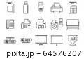 ラインアイコン　オフィス機器 64576207