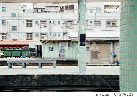 Old train station platform in Ruifang, Taiwan 64576223