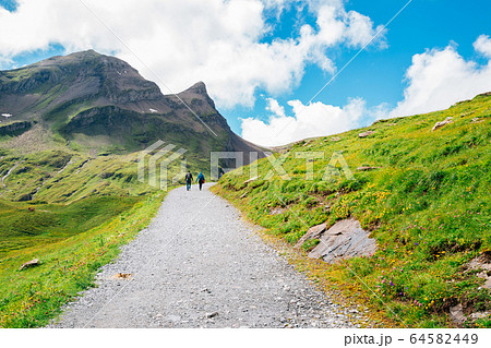 Swiss Alps mountain Grindelwald First in Switzerland 64582449