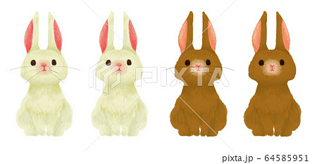 Rabbit Rabbit Rabbit Illustration Material Stock Illustration