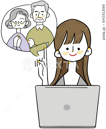 案内 女性 高齢者 案内 女性 高齢者 64591899