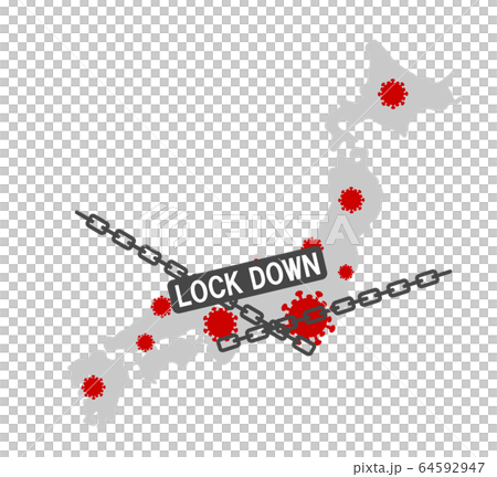 日本列島コロナウイルス 64592947