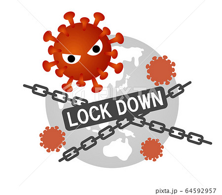 地球とコロナウイルス 地球とコロナウイルス 64592957