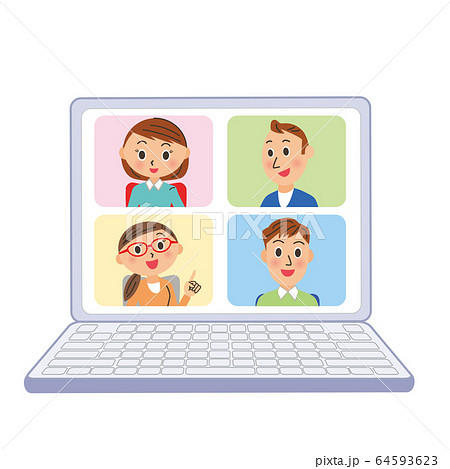 リモートワーク　パソコン 64593623