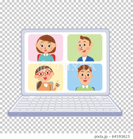 リモートワーク　パソコン 64593623