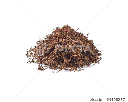 Dried tobacco isolated on white background 64596277