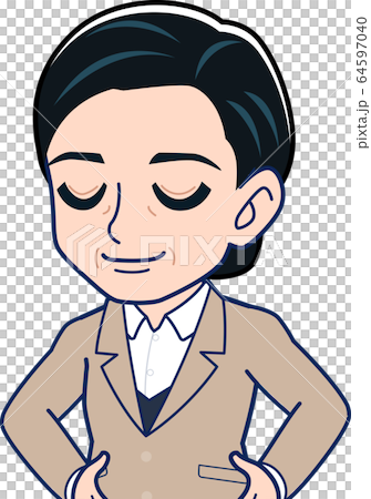 中堅のきれいなスーツを着た女子社員 64597040