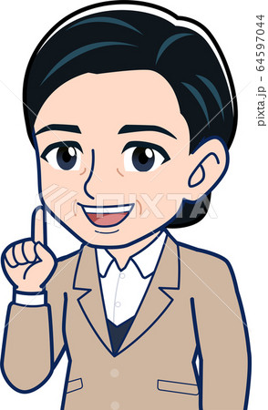 中堅のきれいなスーツを着た女子社員 64597044