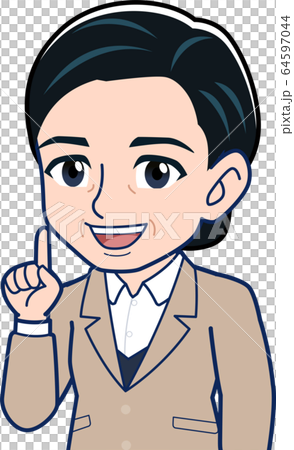 中堅のきれいなスーツを着た女子社員 64597044