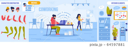 Coworking Space and Character Constructor Set Coworking Space and Character Constructor Set 64597881