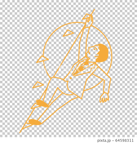 スポーツ　男性　スポーツクライミング 64598311