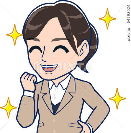 きれいなスーツを着た女性社員 64598924