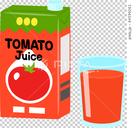 Tomato Juice In A Paper Pack Stock Illustration