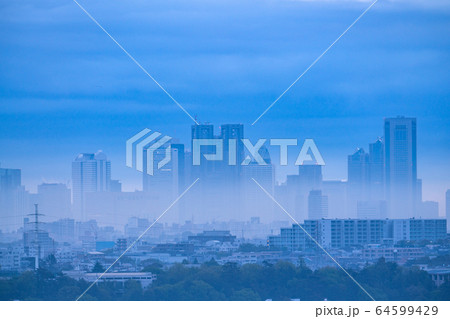 《東京都》自粛ムード・霧に包まれた東京 64599429