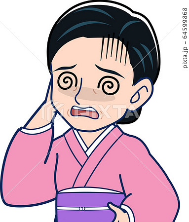 ピンクの和服女性 ピンクの和服女性 64599868