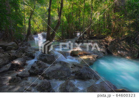 Erawan Waterfall in Thailand 64600323