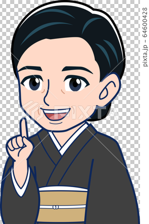 黑色和服的女人 黑色和服的女人 64600428