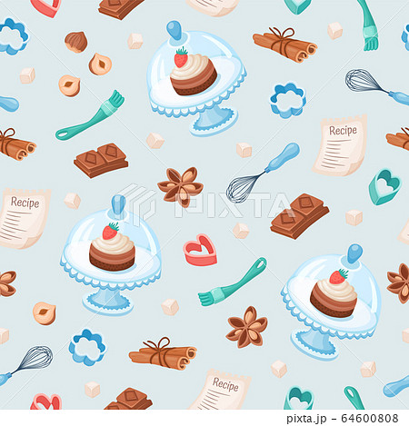 Cartoon baking seamless pattern Cartoon baking seamless pattern 64600808