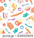Cartoon baking seamless pattern 64600809
