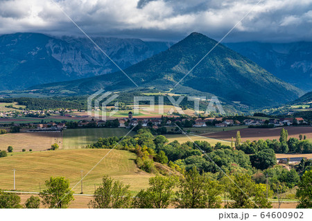 Trieves valley with the Vercors mountain range Trieves valley with the Vercors mountain range 64600902