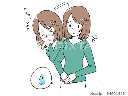 尿漏れに悩む女性のイラスト 64601446