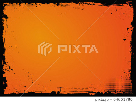 Halloween blank gradient orange background with...のイラスト素材 [64601790 ...