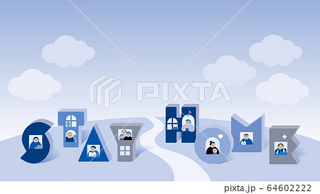 家にいよう_stay home,Townscape,sky,clouds 家にいよう_stay home,Townscape,sky,clouds 64602222