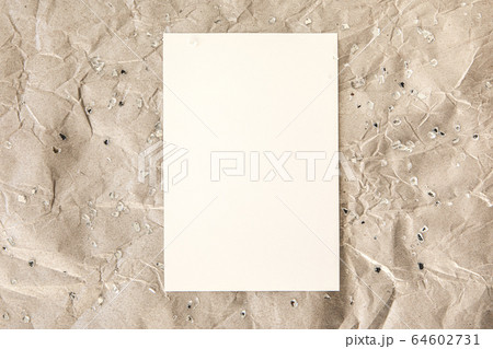 Old brown paper texture. Boho blank greeting card. Old brown paper texture. Boho blank greeting card. 64602731