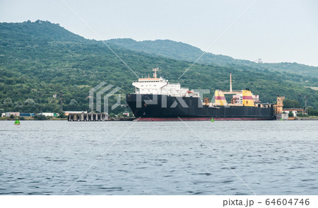 Ro-Ro ship is moored in of Varna Ro-Ro ship is moored in of Varna 64604746
