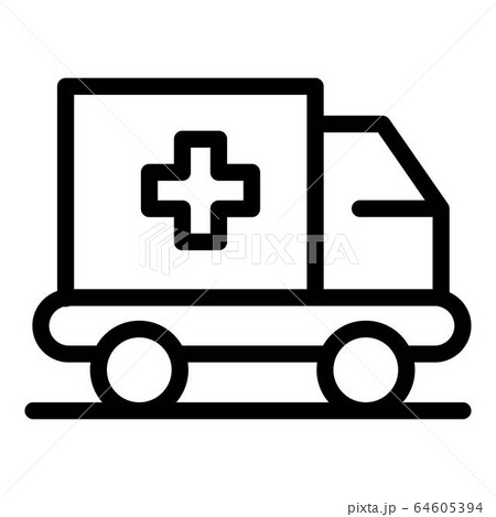 Emergency truck icon, outline style 64605394