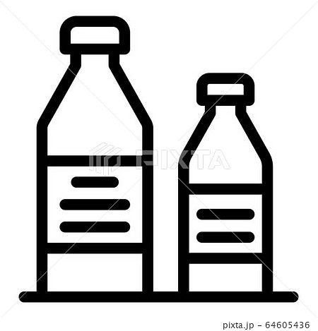 Medical bottles icon, outline style Medical bottles icon, outline style 64605436