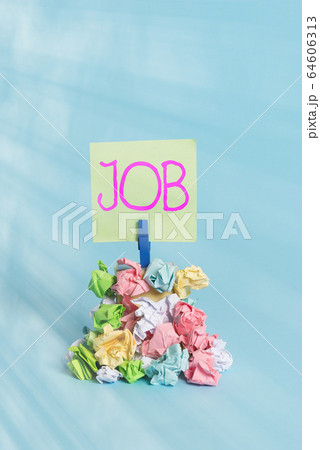 Handwriting text writing Job. Concept meaning A 64606313