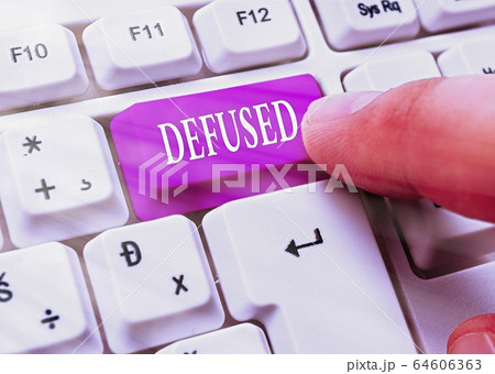 Text sign showing Defused. Conceptual photo make a 64606363