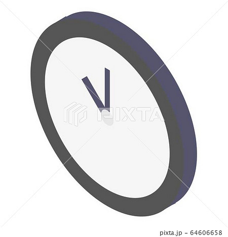 Room wall clock icon, isometric style 64606658
