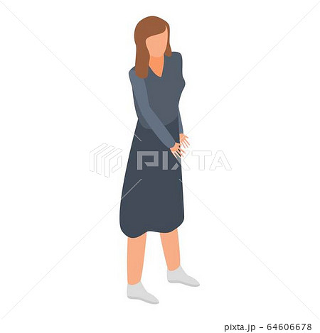 Young woman icon, isometric style 64606678