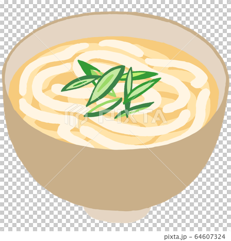 うどん 素うどんのイラスト素材