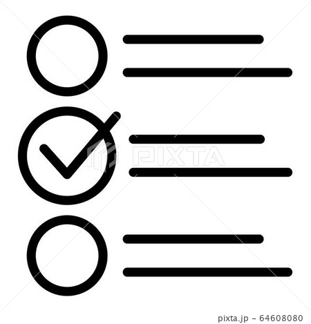 Passenger checklist icon, outline style Passenger checklist icon, outline style 64608080