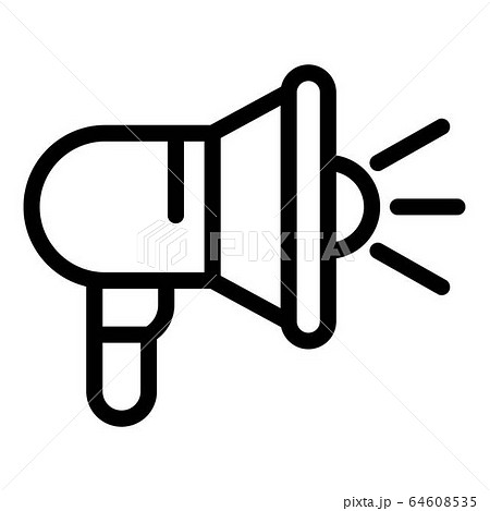 Megaphone icon, outline style Megaphone icon, outline style 64608535